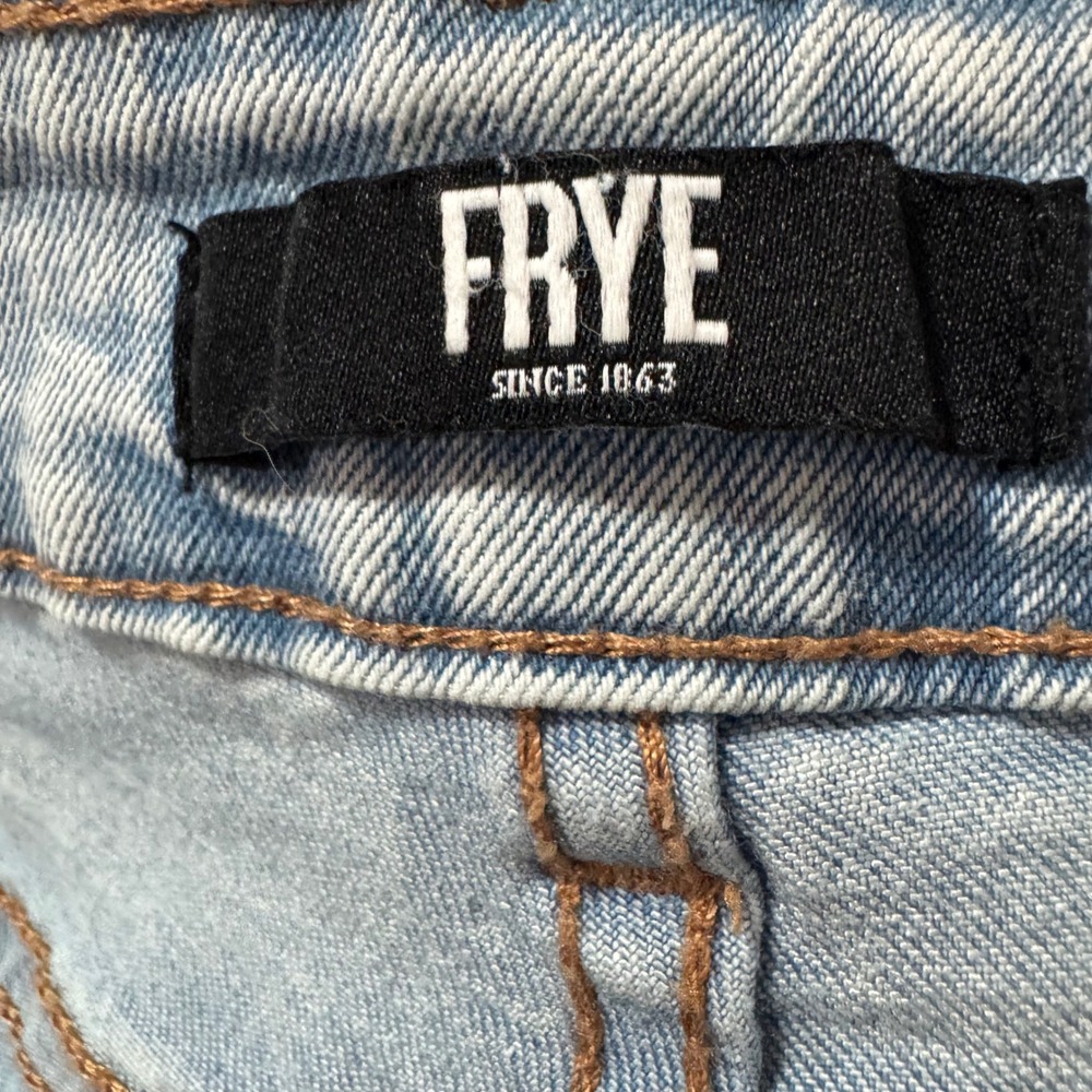 Frye Mens Light Wash Straight Leg Denim Jeans Blue Size 14/32 1859395 - Picture 5 of 8